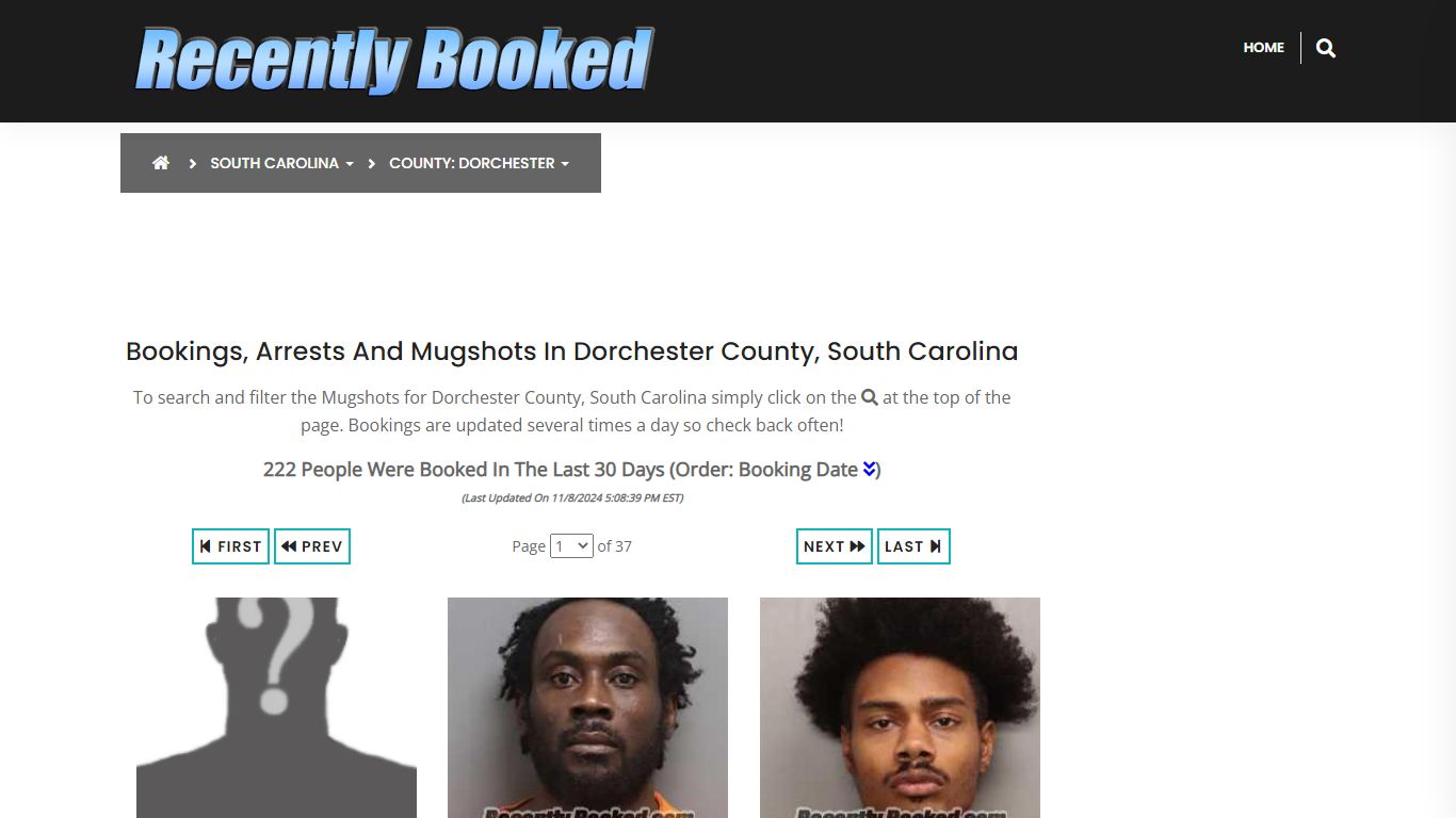 Bookings, Arrests and Mugshots in Dorchester County, South Carolina